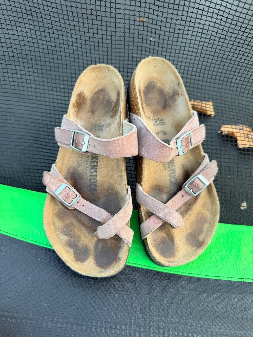 Birkenstock Kids Dusty Pink Suede Double Strap Sandals